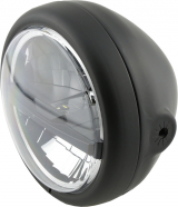 Pecos Type 6, 5 3/4" LED Headlight, Black, Side Mount