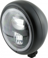 Pecos Type 7, 5 3/4" LED Headlight, Black, Bottom Mount