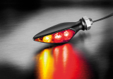 Rhombus S DF Dark Turn Signal/Taillight/Brake Light RR, Tinted Lens, Black
