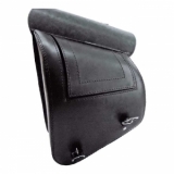 Schwingentasche,Swingarmbag,schwarzes Leder,links, Softail bis 2017