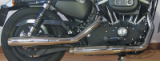 MCJ verstellbare Auspuff-Endschalldämpfer Royal Chrom  Sportster ab 2017 mit Tüv