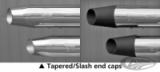 MCJ Tapered Slash Endkappen, verchromt für Royal Auspuff-Endschalldämpfer