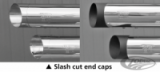 MCJ Slash Cut Endkappen, schwarz für Royal Auspuff-Endschalldämpfer