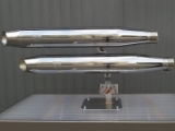 MCJ Tapered Slash Endkappen, verchromt für Royal Auspuff-Endschalldämpfer