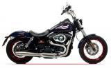 RED-THUNDER 2 in 1 Auspuffanlage satiniert Harley Davidson Dyna 91-05/06 (5-Gang) EG-ABE